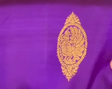 Sharvani – Traditional Korvai Kanjeevaram in Eggplant and Wild Rose with Gold Zari