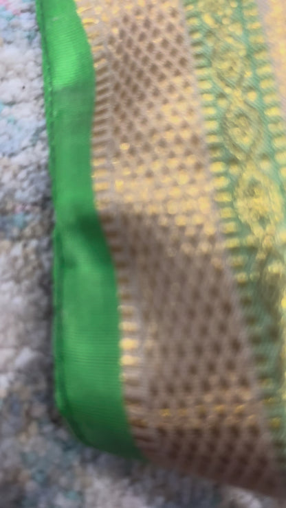 Vasundhara – Wine Red & Pearl White Kanjeevaram Pure Silk Saree